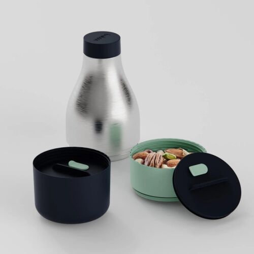 Trebonn Food&Hydrate 3 rozsdamentes acél termosz beépített ételtartókkal, 450ml, 170ml, 320ml - Étel és ital hordozó