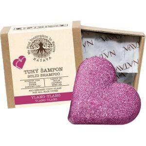 Natava Tuhý šampón v tvare srdca Ylang-Ylang v krabičke - Šampón