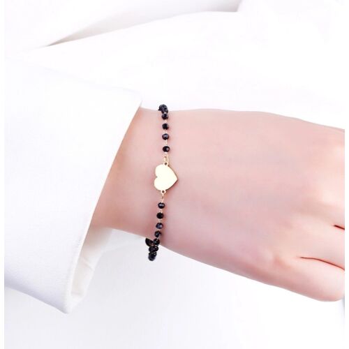 3 db-os karkötő készlet sebészeti acél gyöngyökkel: szív, kereszt, lóhere arany 123406515