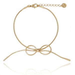 Náramok z chirurgickej ocele pozlatený 14k zlatom kokarda bst1497 123408097 - Móda&obliekanie