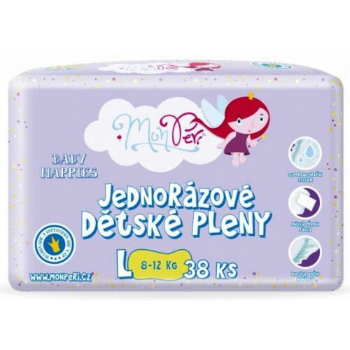 Monperi Klasik Egyszer használatos Pelenka L (8-12 kg) 38 db