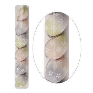 Dekorácia - sada vajec, 6 cm - 6 ks 123412454 - Veľkonočná výzdoba