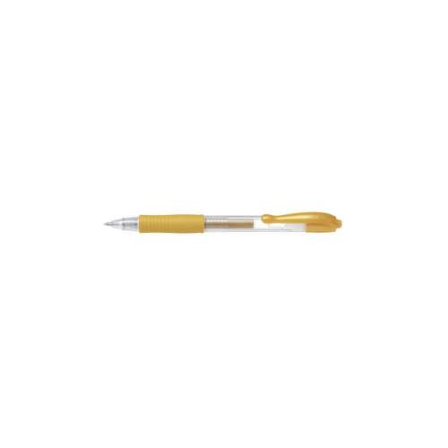 Gélové pero 0,7 mm, tlačidlový pilot g-2, farba písania zlatá