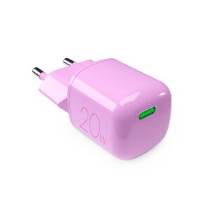 Puro hálózati töltő 1xUSB-C csatlakozással 20W 3A GaN PD - rózsaszín 123413923 - Puro