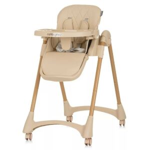 Chipolino Candy Shop multifunkciós etetőszék - Macadamia, bézs színű etetőszék állítható magassággal és tálcával, csecsemők és kisgyermekek számára - Chipolino