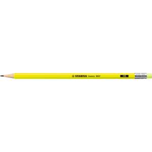 STABILO Swano 4907 HB Bleistift mit Radiergummi, gelb - Graphitstifte