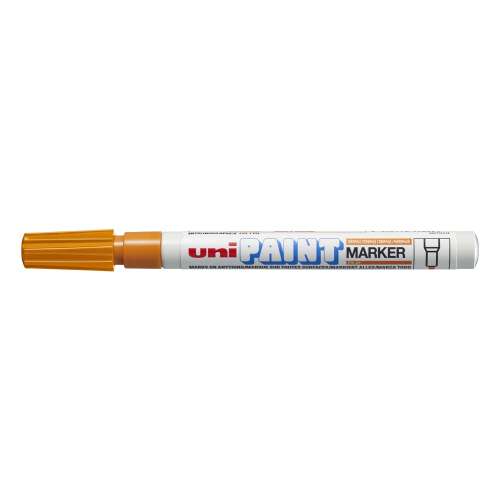 Uni Paint Marker PX-21 Orange, 0,8-1,2 mm feine Spitze, super-permanenter Glanz-Farbmarker