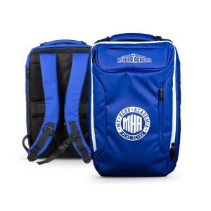 KONIX MY HERO ACADEMIA hátizsák - KÉK - 17"-os méretű laptopokig, cseppálló szövet, cipzár, többfakkos, állítható vállpánt, 30 x 18 x 47 cm - GYÁRI