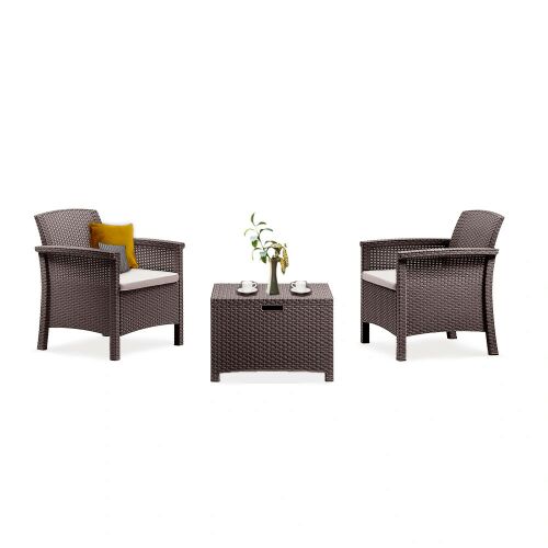 Zestaw mebli ogrodowych Venus Balcony brązowy 123541041