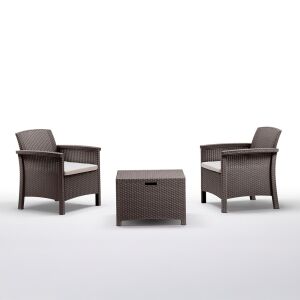 Zestaw mebli ogrodowych Venus Balcony cappuccino 123541075 - Zestaw do siedzenia w ogrodzie