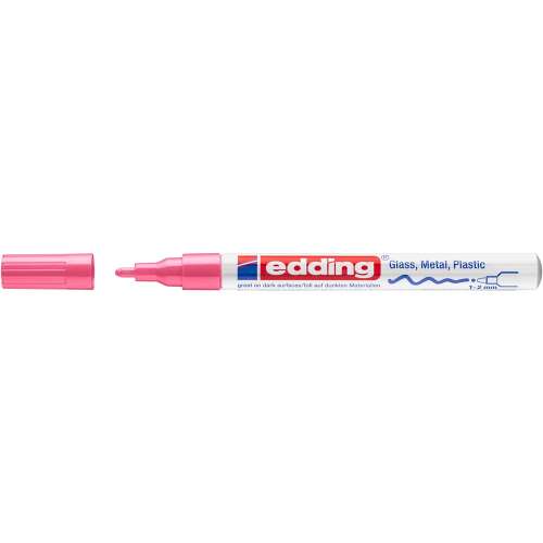 EDDING 751 lakkmarker, 1-2 mm, rózsaszín, üveg, fém, műanyag felületekre