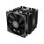 ID-Cooling SE-206-XT BLACK CPU охладител, двоен вентилатор, черен, ъглов изглед