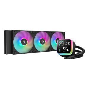 DeepCool LQ360 CPU Water Cooler with RGB fans and LED display - PC Fan