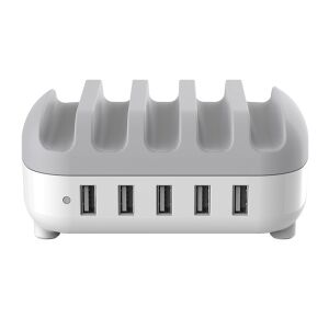 ORICO    DUK-5P-EU-WH  5x USB-A  5V2.4A x5  40W Töltő állomás Fehér 123573786 - Orico
