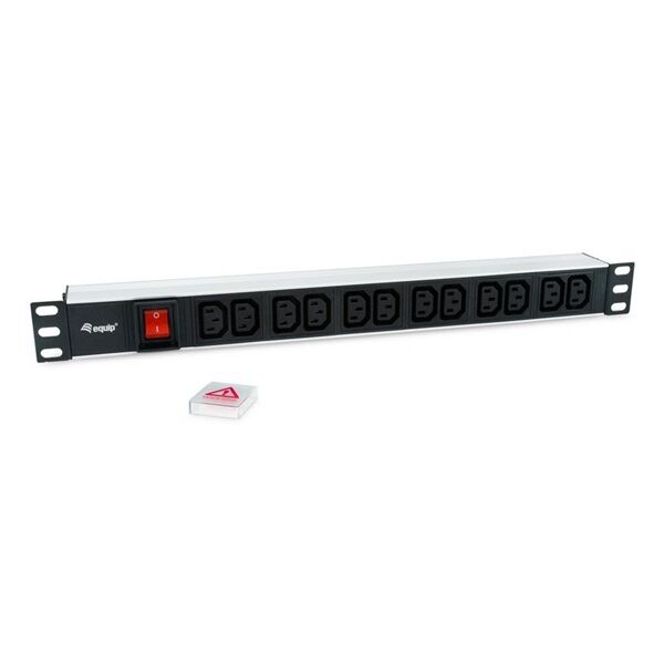 Equip 333318 Schuko 12x C13 Rack 1U 1,8m cablu distribuție rețea Negru