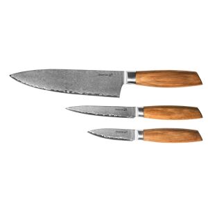G21 Gourmet Damaszkuszi small box 3 db-os késkészlet, zebrawood markolattal 123576938 - Konyhakés
