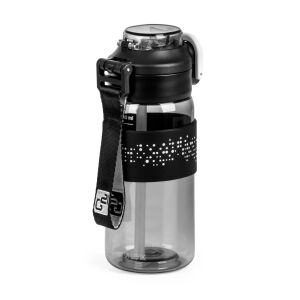 G21 Vitality ivópalack, 600 ml, szürke, fekete pánttal és szilikon fogantyúval - G21