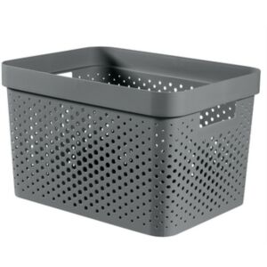 Кутия за съхранение Curver Infinity Dots 17L - Сива - Кутия за съхранение и кошница