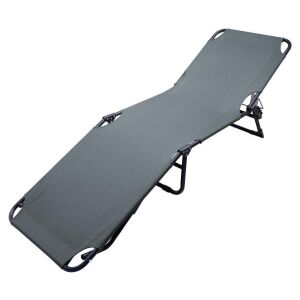 Cattara BERLIN összecsukható kemping napozóágy szürke színben, 197 x 57 cm, acél váz, gyorsan száradó szövet, 110 kg teherbírás - Cattara