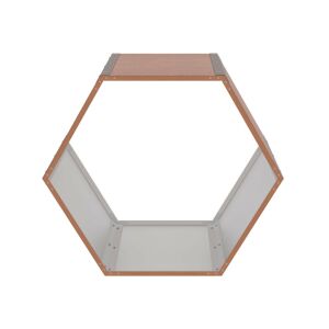 G21 HEX 53 tüzifa tároló, hatszögletű, barna, fém, kültéri tároló - Tűzifa állvány