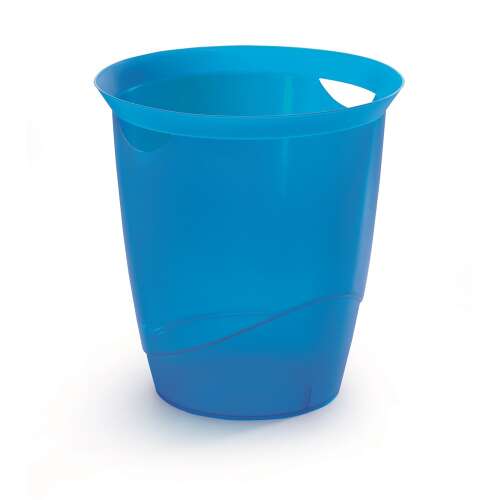 Blue 16 liter transparent trash can, durable trend