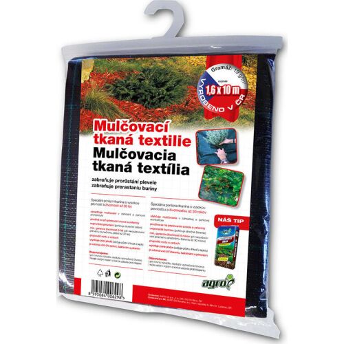Agro fekete szövött talajtakaró textília, 1,6 x 10 méter, kerthez és tájépítéshez - Kertépítés
