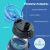 Priză de aproape a capacului sticlei Stay Hydrated de 1000 ml, arătând garnitura de silicon, mecanismul de deschidere, gura de scurgere cu flux rapid și blocarea etanșă