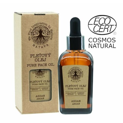 Natava Argán Arcolaj 50ml pipettával és dobozzal, Ecocert Cosmos Natural tanúsítvánnyal - Natava