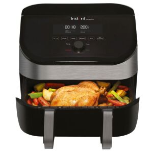 Instant Pot Vortex Plus VersaZone ClearCook 140410001 Friteuza cu aer cald, 2 zone, 1700W, 8,5 l, 6 programe, SyncCook, SyncFinish, Negru/Gri
