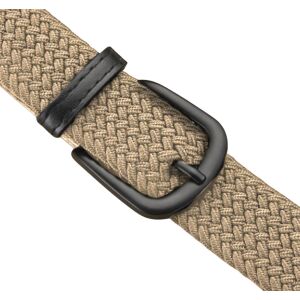 Elasztikus, elegáns széles öv kötött anyagból, tartós bézs kivitelben