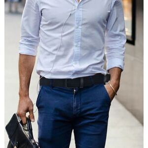 Tömör fekete kötött gumiszalag nőknek és férfiaknak