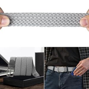 Flexibilný elegantný silný pletený pás na nohavice šedý 123600831 - Móda&obliekanie