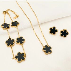 Kvetinový Set Šperkov - Chirurgická Oceľ - Zlatá Farba 123601034 - Móda&obliekanie