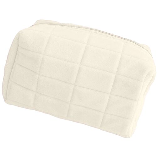 Többfunkciós kozmetikai táska tolltartó, krémes plüss, 10x9x16 cm 123601819