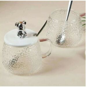 Glasbecher für Kaffee. 7,5 cm, 260 ml, irisierendes Design, SZK55 123602146 - Tassen