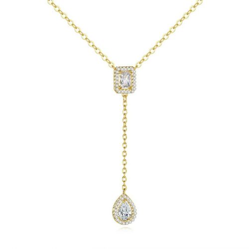 Aranyozott cirkónia szív nyaklánc nst2114 123610096