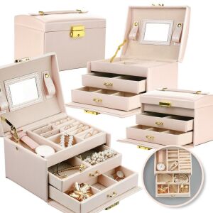 Ékszerdoboz, aktatáska porrózsa színben pd49pr