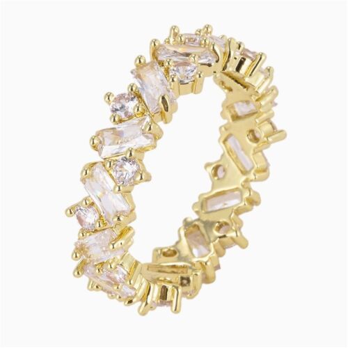 A gyűrű aranyozott, aranyozott sebészeti acélból, pst859b cirkóniákkal, gyűrű mérete: us7 eu14. 123610899