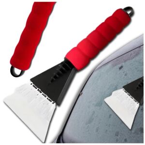 Autóüveg lehúzó fekete piros hordozható kicsi