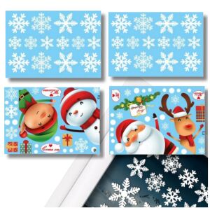 4 ív karácsonyi hópehely matrica készlet