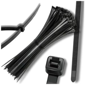 Fekete szorítószalagok 200x4mm nylon 500 db