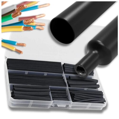 140 db hőszigetelő zsugorcső készlet kábelekhez + zsugorcső rendszerező 123612321