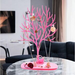 Nagy ékszerkiállítás - nyakláncok, gyűrűk rózsafa e32r.