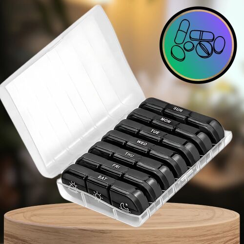 Gyógyszerszervező 7 napra külön rekesszel napi 3 alkalommal - praktikus tablettadoboz 123613088