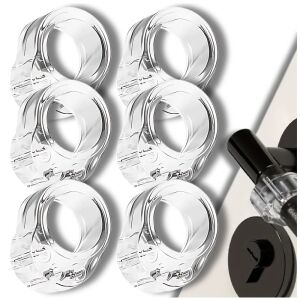 Ellenállás szilikon ajtózár - 6 db átlátszó fogantyúvédelem