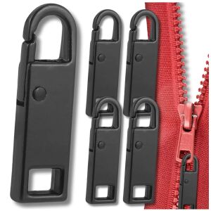 Sada 5 čiernych kovových zipsov - Elegantné a praktické doplnky 123613086 - Umenie&Hobby