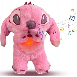 interaktív plüssjáték fény- és zenei effektusokkal, amely lélegzik és megnyugtatja a gyermeket, rózsaszín