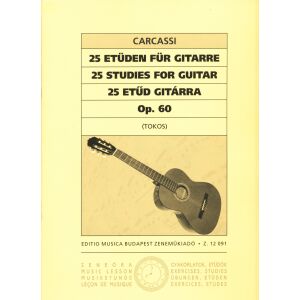 Matteo Carcassi: 25 etűd gitárra Op. 60 - Gitár gyakorlókönyv - Művészet & Építészet