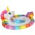 INTEX 59570 Unicorn Baby Pool Float, felfújható úszógumi babáknak, szivárványos mintázat, egyszarvú fej, labda játék