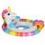 INTEX 59570 Unicorn Baby Pool Float, felfújható úszógumi babáknak, szivárványos mintázat, egyszarvú fej, labda játék